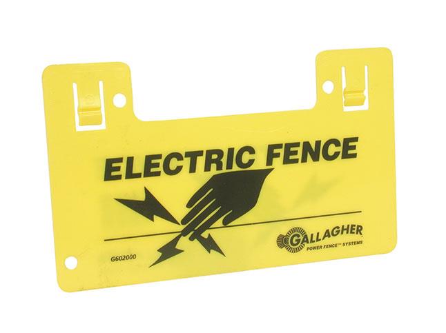 Gallagher Electric Fence Warning Sign (G602000) - Click Image to Close
